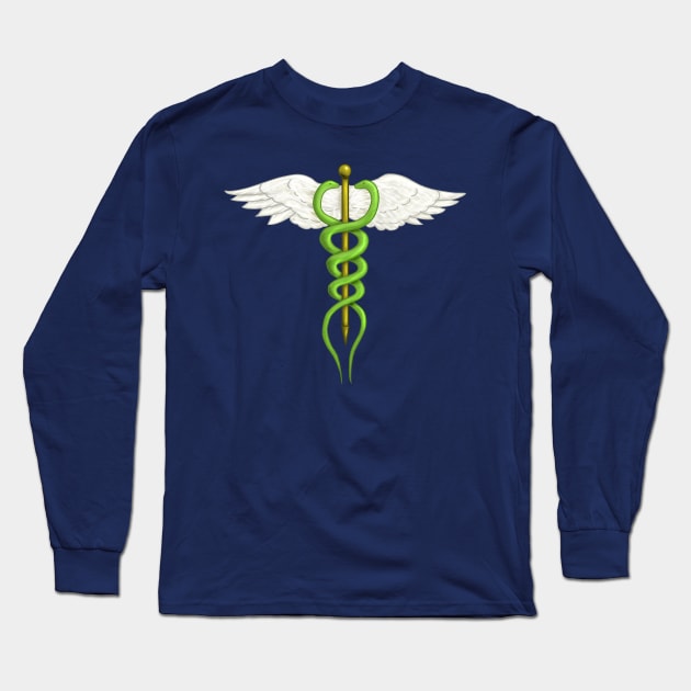 Caduceus Long Sleeve T-Shirt by Kristal Stittle